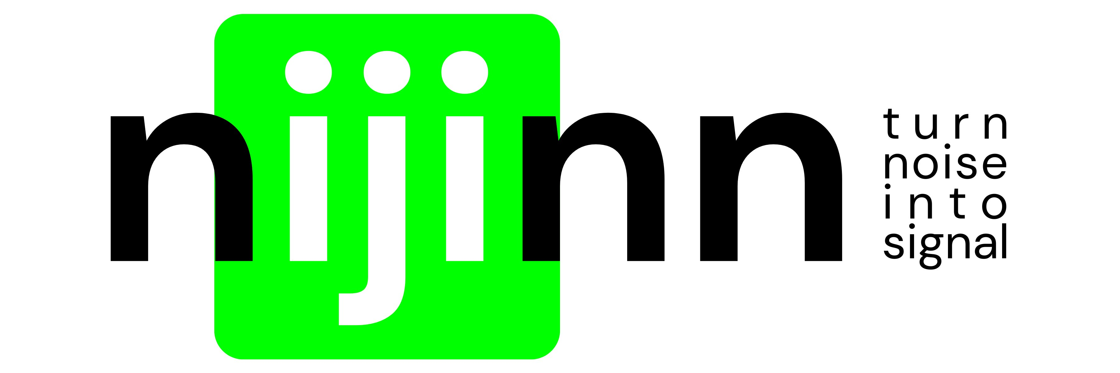 Plate 1: nijinn wordmark, light context, colour, standalone
